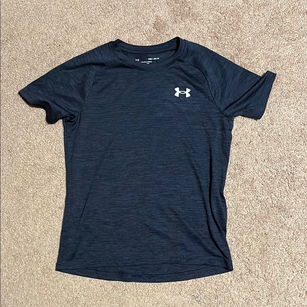 Under Armour Boys Navy Short Sleeve Tee Athletic Casual